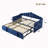 Upholstered Twin Size Daybed with Adjustable Height Pop Up Trundle-2094323516