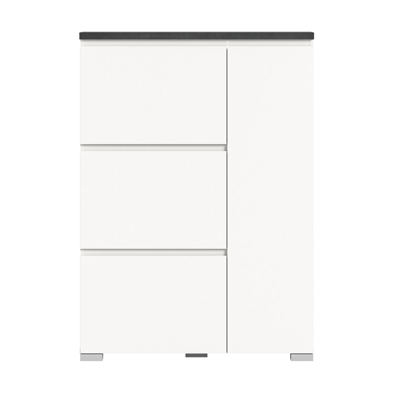 Shoelove Shoe Cabinet, Black/White