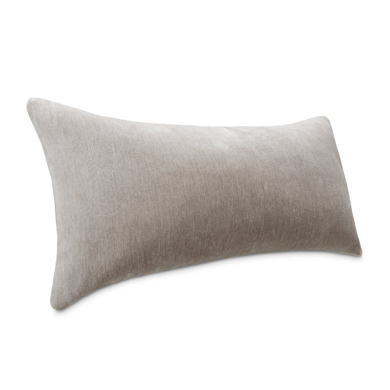 Smith 13x24" Smoke Gray Chenille Lumbar Throw Pillow