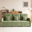 Canapé-lit gigogne modulaire de 259 cm (102 po) avec 3 dossiers indépendants à 5 positions, canapé-lit vert olive-2146725592
