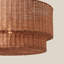 Cocktail Two-Tier Wicker Pendant