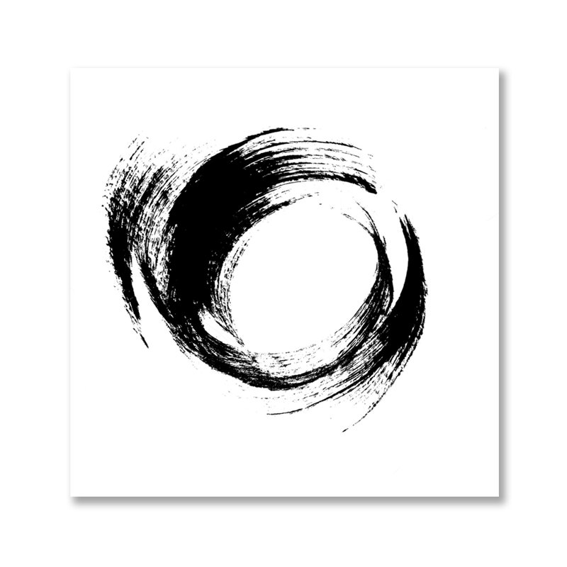 Vie circulaire - peinture sans cadre, H 24 po x l 24 po x P 1,5 po, Aluminium