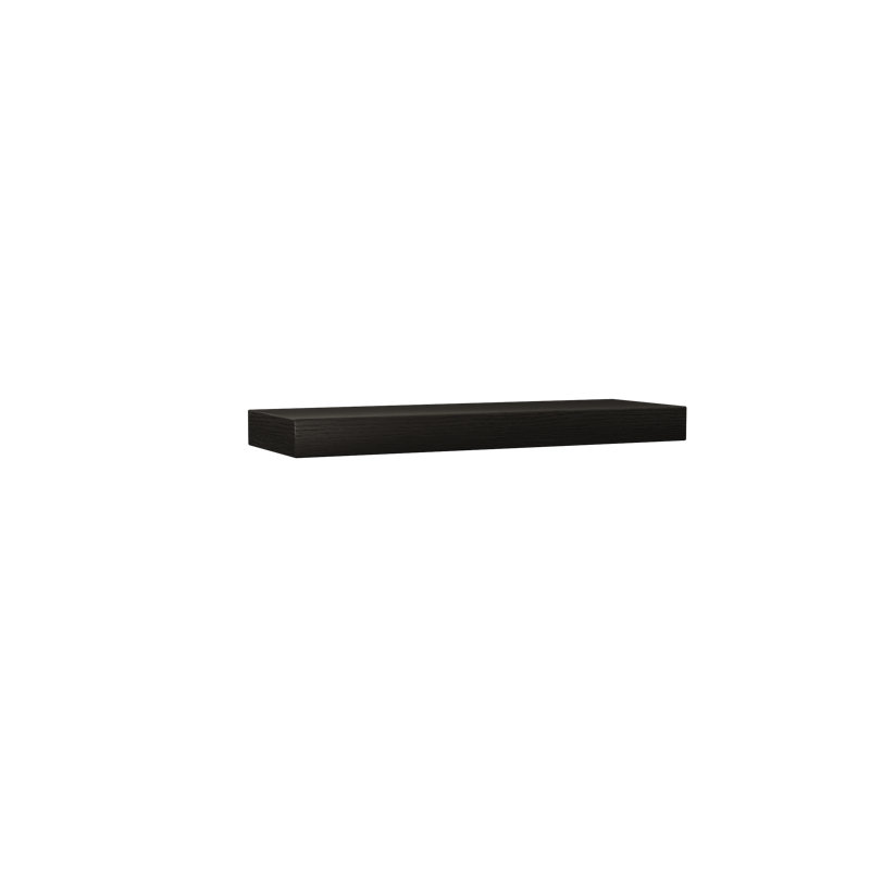 Rift White Oak Floating Shelf, Black Wood