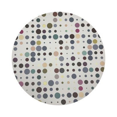 Mod Confetti Vegan Leather Round Pebble Placemat