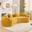 Canapé modulaire en chenille avec 4 coussins et siège moelleux-1600232354