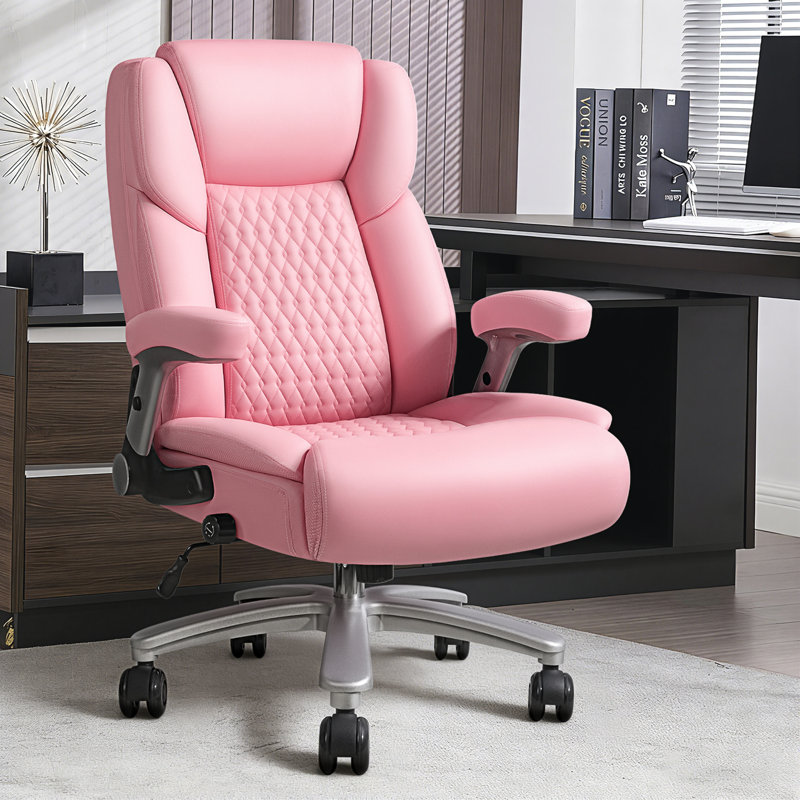 Grande chaise de bureau ergonomique 500 lb, Rose