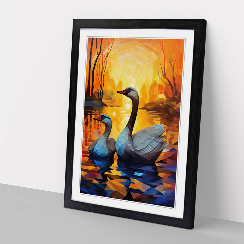 Goose Orphism Art - Framed Print