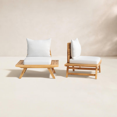 Acacia Outdoor Armless Lounge Chair