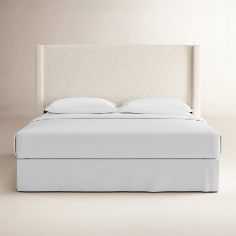 Hanson Upholstered Headboard, King, Classic Talc Linen