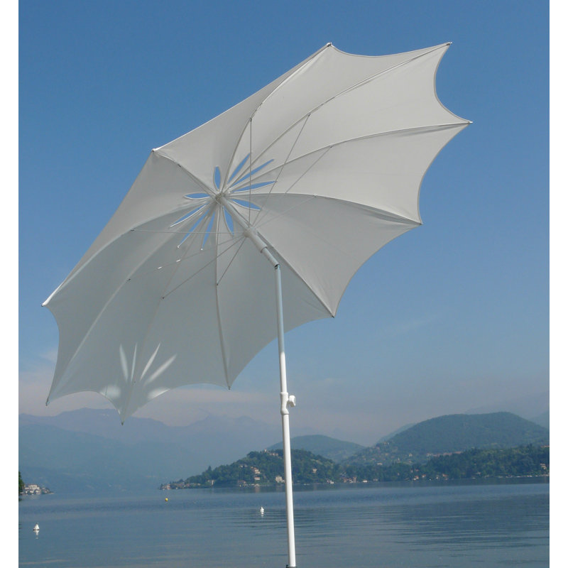 240cm Tilt Market Parasol, White