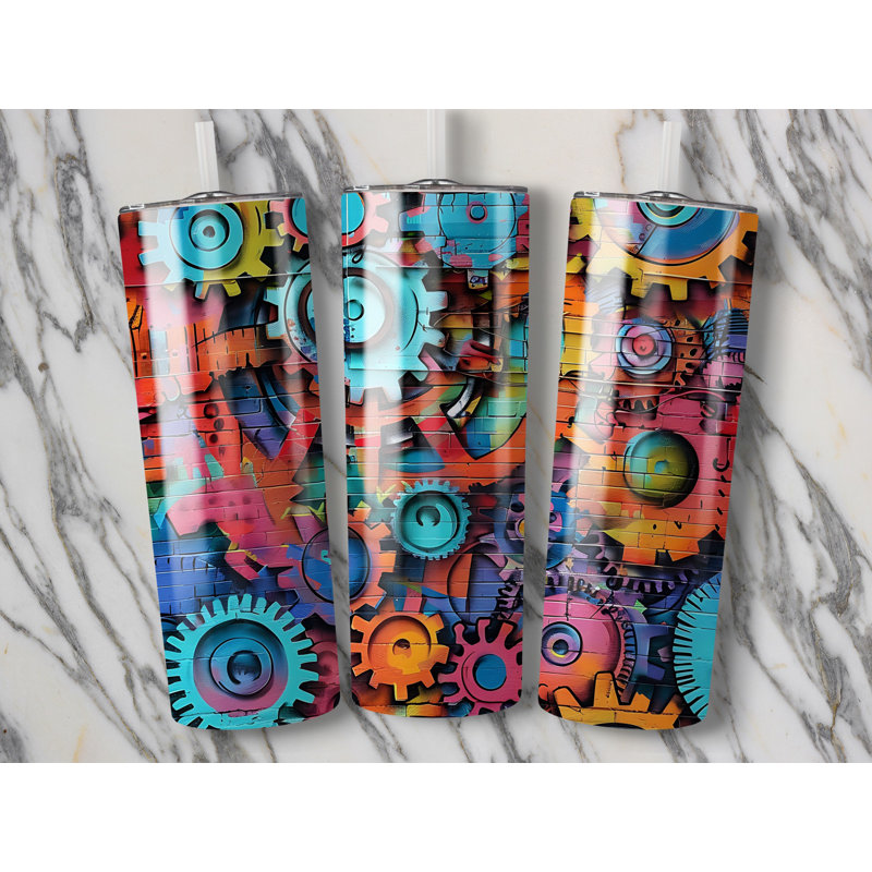 Choose Handmade Tumblers 591ml Vacuum Insulated Stainless Steel (18/8) Travel Tumbler with Straw