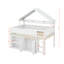Lit mezzanine double avec toit-703132166