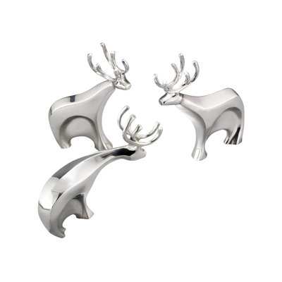 Nambe Mini Dasher Reindeer Set