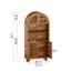 Bibliothèque arquée 67 "en bois sculpté avec tablette ouverte et portes, armoire de rangement rétro-212574587