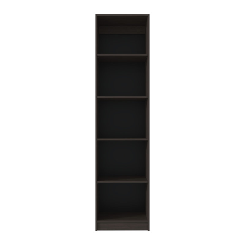 Bibliothèque étroite à 5 tablettes Home, (5 tablettes) H 71,1 po x l 11,8 po x P 17,8 po, Noyer