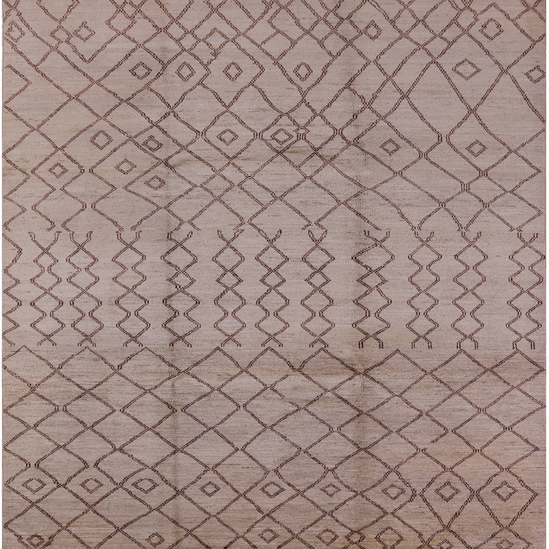 Tapis brun Windcrest, Carré 8 pi