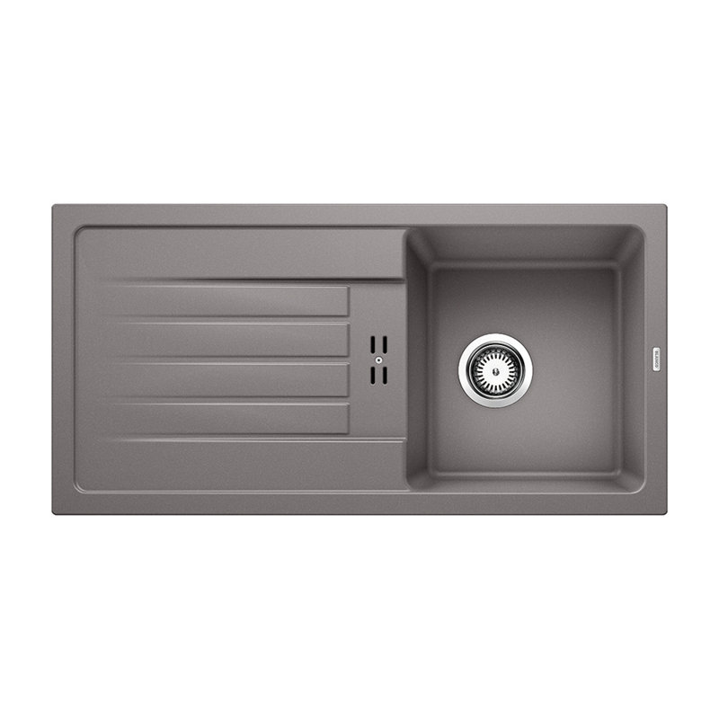 Favum Single Bowl Inset Kitchen Sink, Alumetallic
