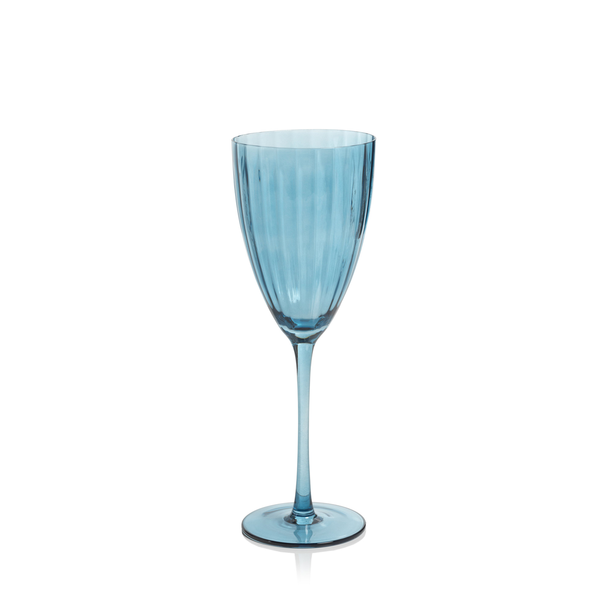 Boulder Optic White Wine Glasses, Blue Azure