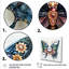Papillon bleu et rose en cristal IV - art mural papillon-573755026-573755037
