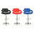 Greno Faux Leather Swivel Bar Stools, Adjustable Counter Height Barstools with Backrest and Armrest-2002988043