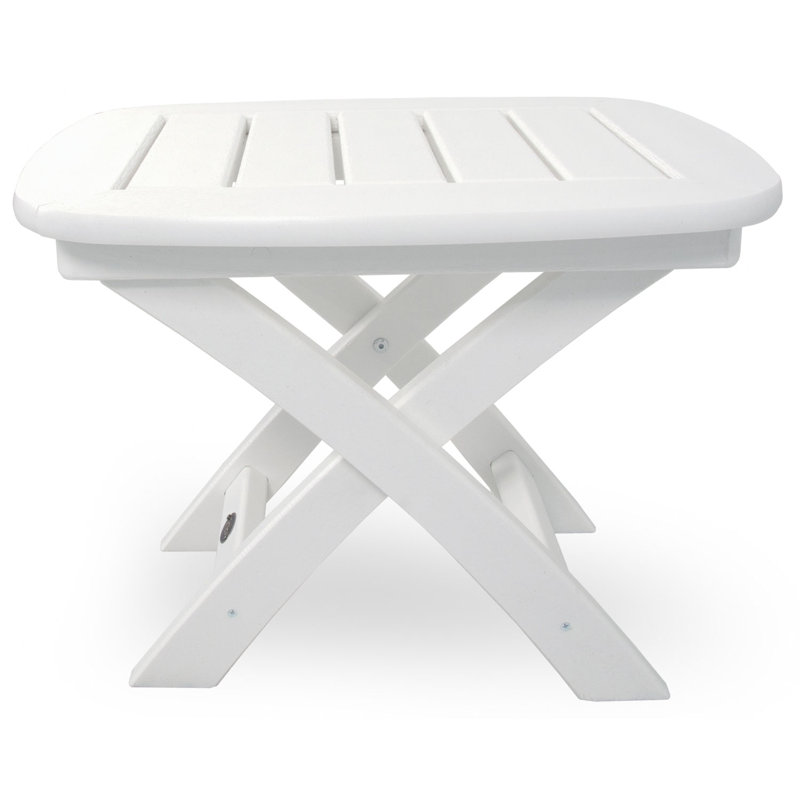 TREX Outdoors Yacht Club 21" x 18" Side Table, Classic White