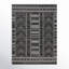 Phoebe Machine Washable Kimmons Chevron Area Rug in Black/Light Gray-1557063284