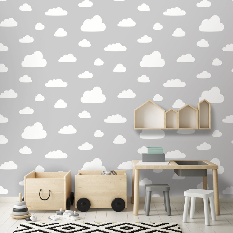 Papier peint nuages, Gris