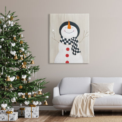 «Happy Smile Winter Snowman» sur toile