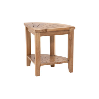 Beyzanur 17 in. W Teak Corner Design Shower Bench