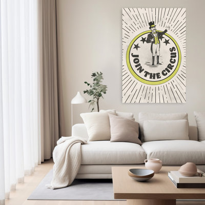 Contemporary Art Bold Classic Retro Architecture Landscape Wall Art - Wrapped Canvas Print