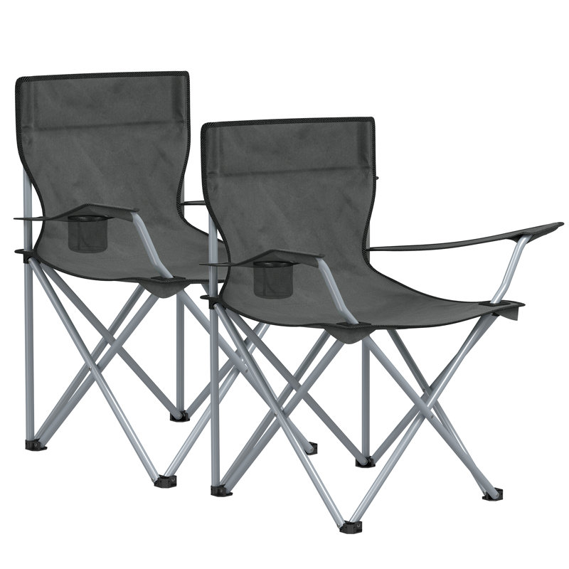 Canalp Folding Camping Chair (Set of 2), Grey