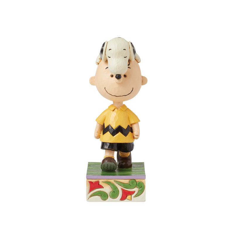 Figurine Peanuts par Jim Shore Snoopy sur la tête de Charlie Brown