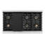 ZLINE Autograph 48 in. Stainless Steel Paramount Rangetop with 8 DuoPro Burners and Gold Accents-921596137