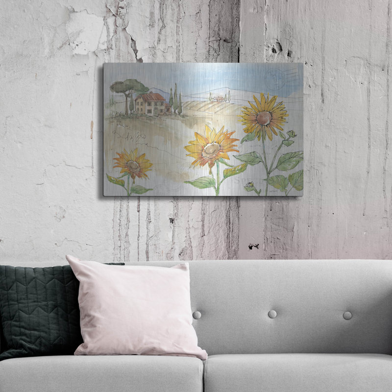 «Tuscan Elegance IV» par Anne Tavoletti, art mural en métal, H 24 po x l 36 po