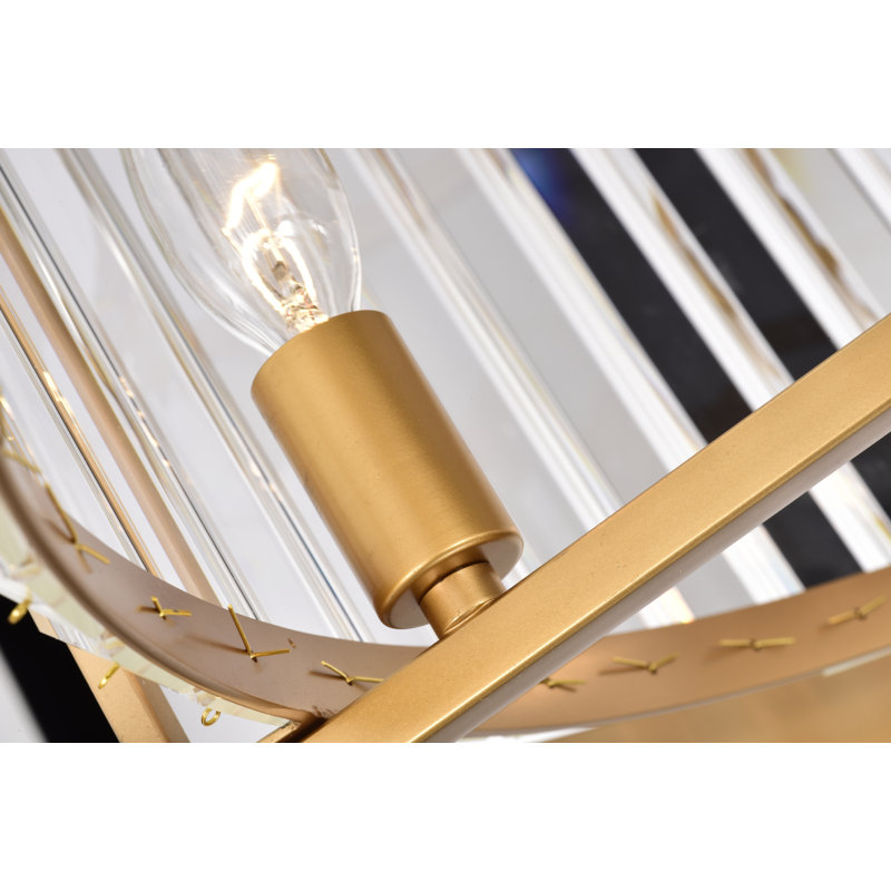 Ventilateur de plafond en cristal 3 pales 19,7 "avec télécommande