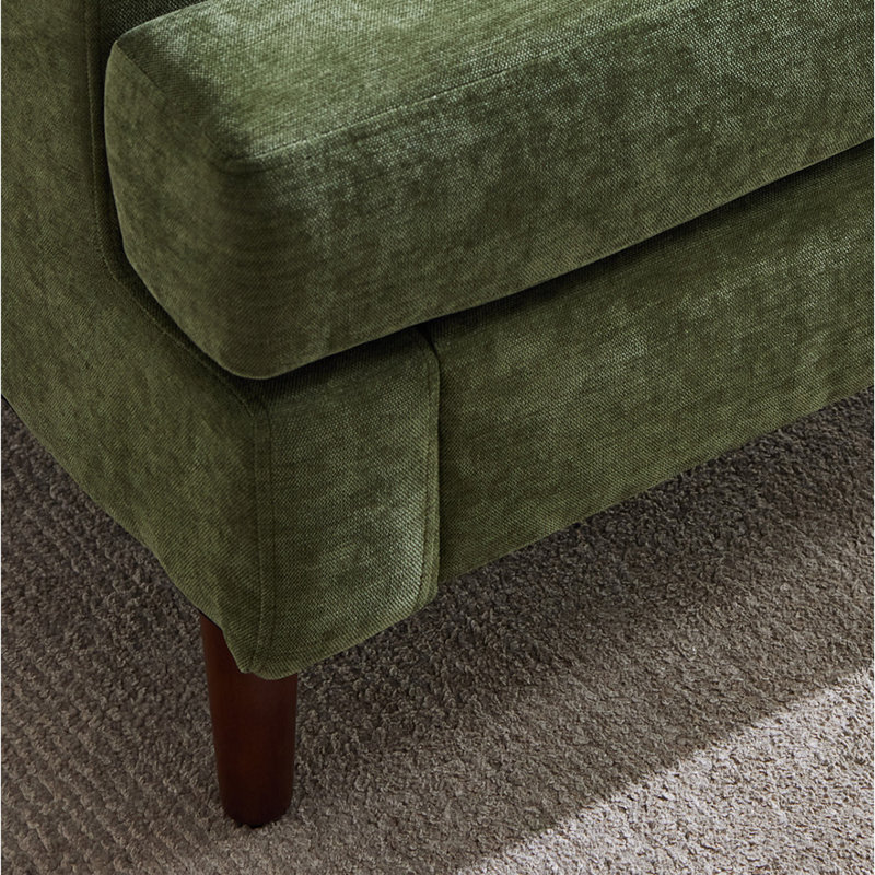 Mid-Century Single Accent Chairs Armchair, Green