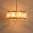 6-Light White Mist Glass Drum Chandelier