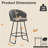 Upholstered Counter Stool With Metal Frame-14802325-14802319