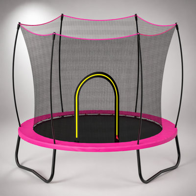 55 Inch Round Trampoline with Galvanized Frame, No-Gap Safety Net, and Bungee System for Safe and Fun Bouncing