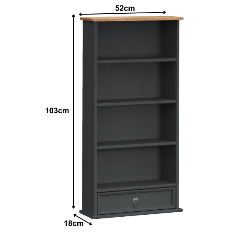 Solid Wood 103cm H Media Shelves