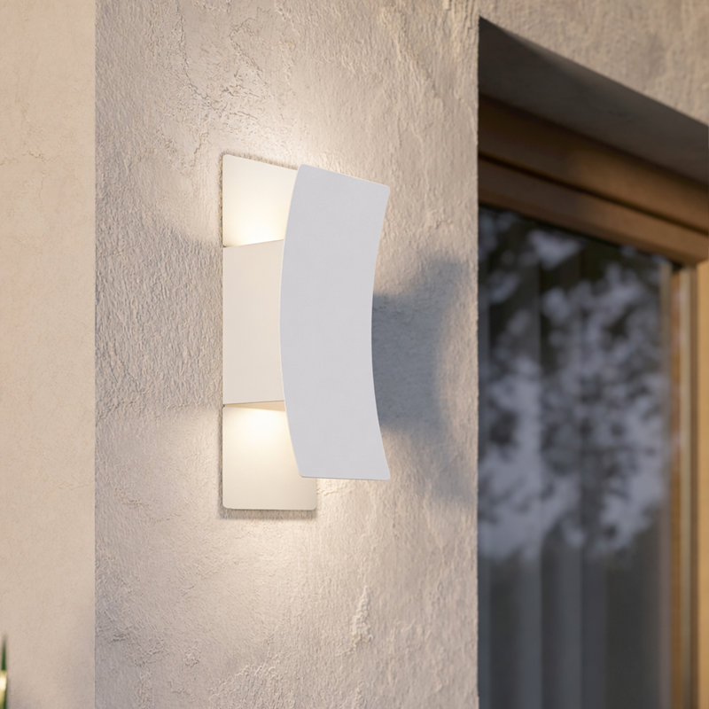 28cm H Integrated LED Outdoor Sconce, Chrome