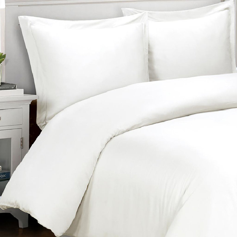 Modern & Contemporary Cotton Duvet Cover, Full / Queen Duvet Cover + 2 Standard Shams, Taupe