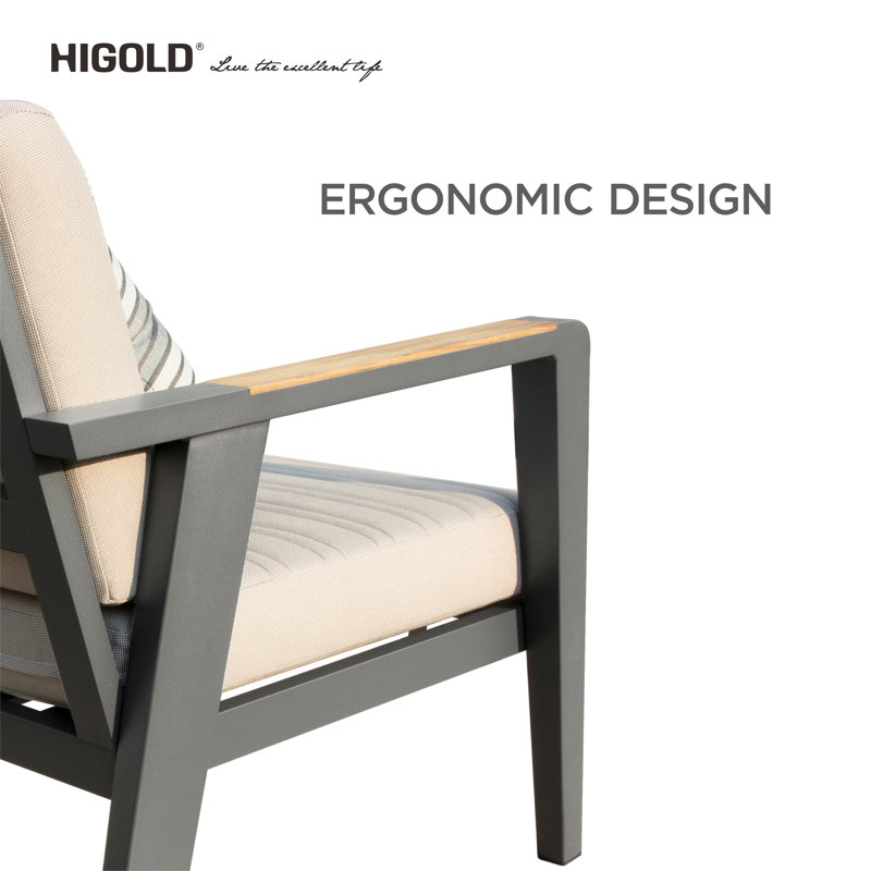 Emoti Aluminum Outdoor Lounge Chair with 5.1" Thickness Cushion
