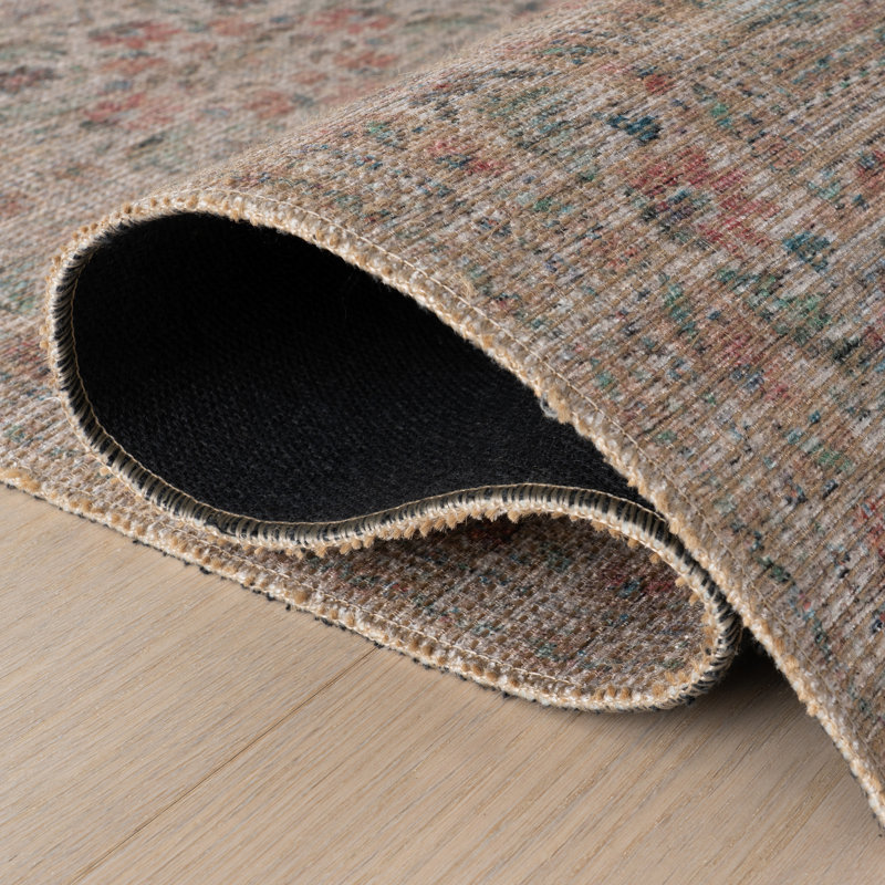 Ismara Traditional Medallion Area Rug, Rectangle 7'10" x 10', Red/Beige