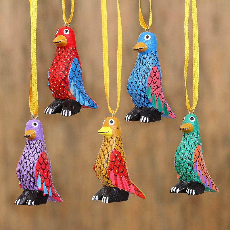 Ensemble de 5 ornements suspendus Sweet Penguins
