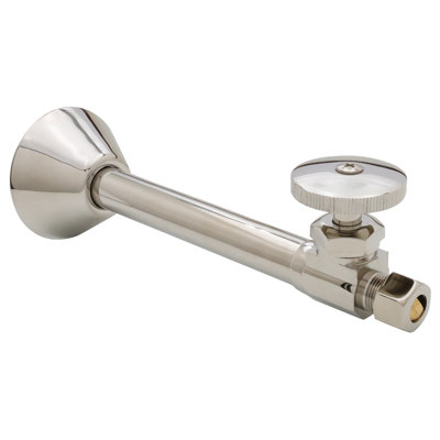 Poignée ronde à passage droit avec douchette ronde en cuivre 1/2 po x 3/8 po de diamètre extérieur