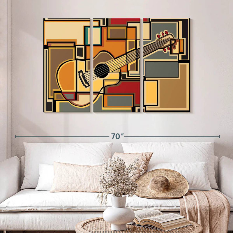 Abarca Guitar Abstract, 32" H x 50" W