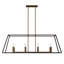Burley Oak 8-Light Kitchen Island Linear Pendant-542117646