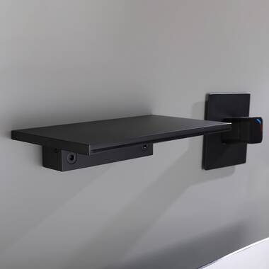 Rotatable Bathroom Storage Shelf, Floating Wall Shelf, Faucet