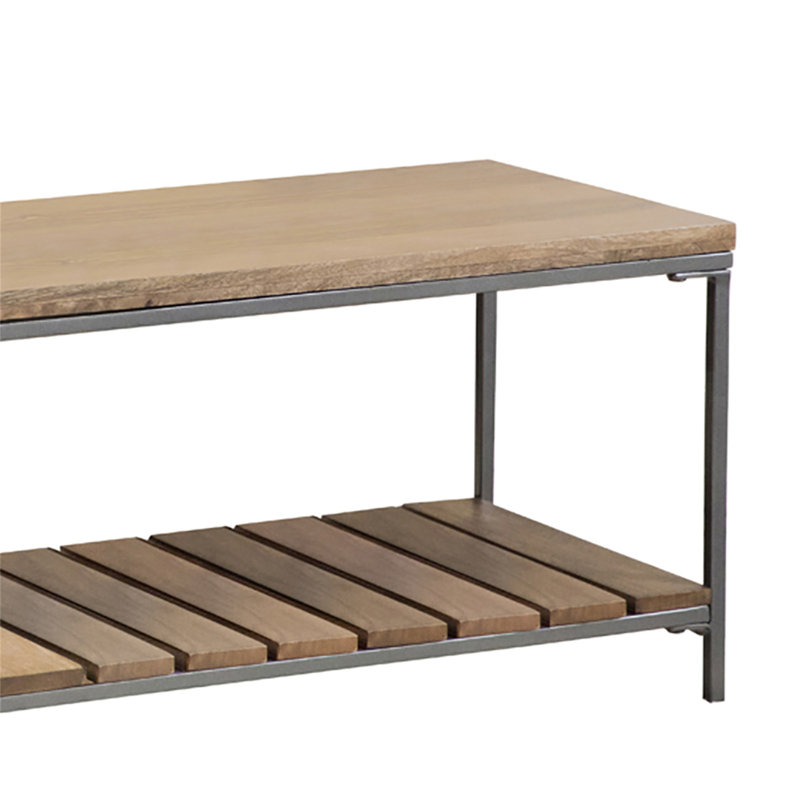 Banc d'appoint avec tablette à lattes Foundry
